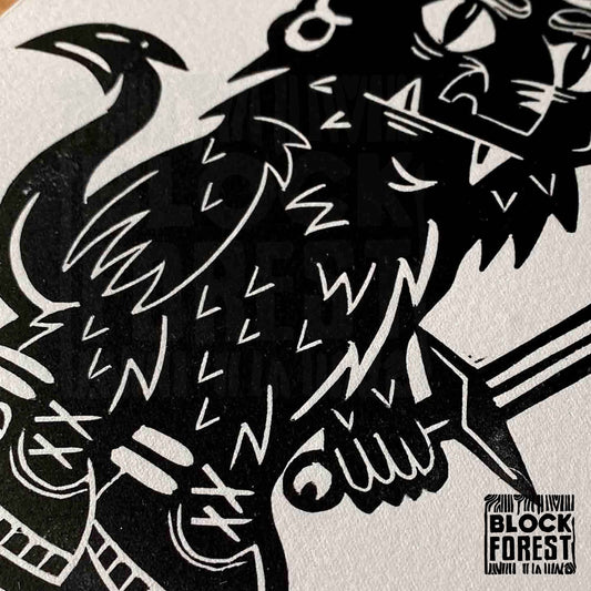 Adventure Goblin - Open Edition - Linocut Print