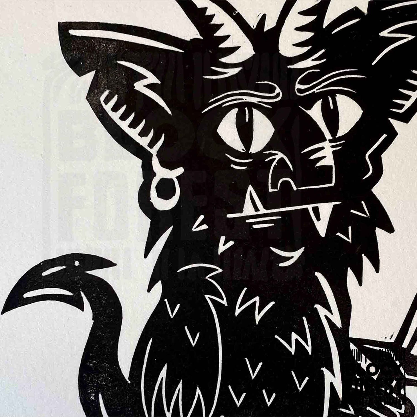 Adventure Goblin - Open Edition - Linocut Print