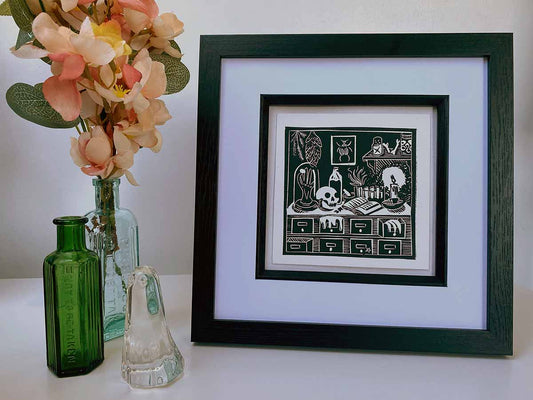 The Apothecary - Open Edition - Linocut Print