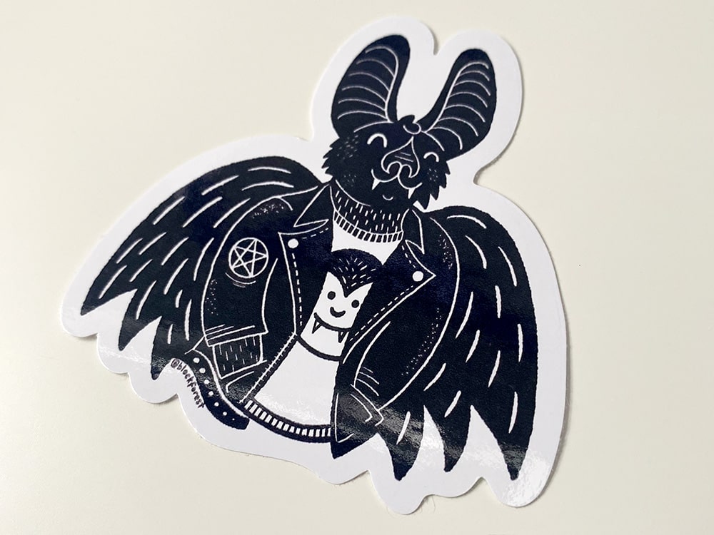 Vampire Bat Vinyl Sticker