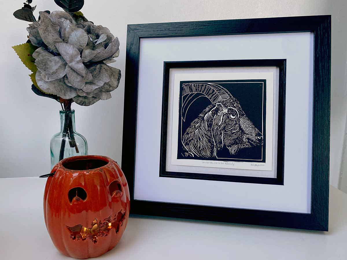 Live Deliciously - Open Edition - Linocut Print
