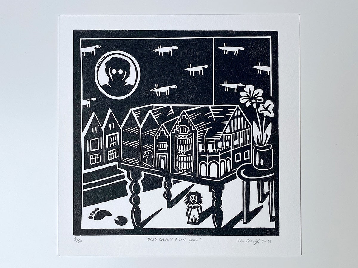 Dead Doesn't Mean Gone - Limited Edition - Linocut Print
