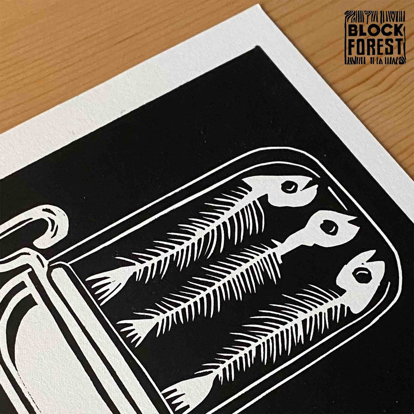 Sardine Can - Open Edition - Linocut Print