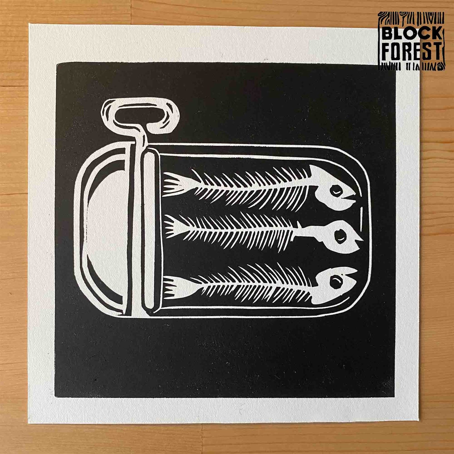 Sardine Can - Open Edition - Linocut Print