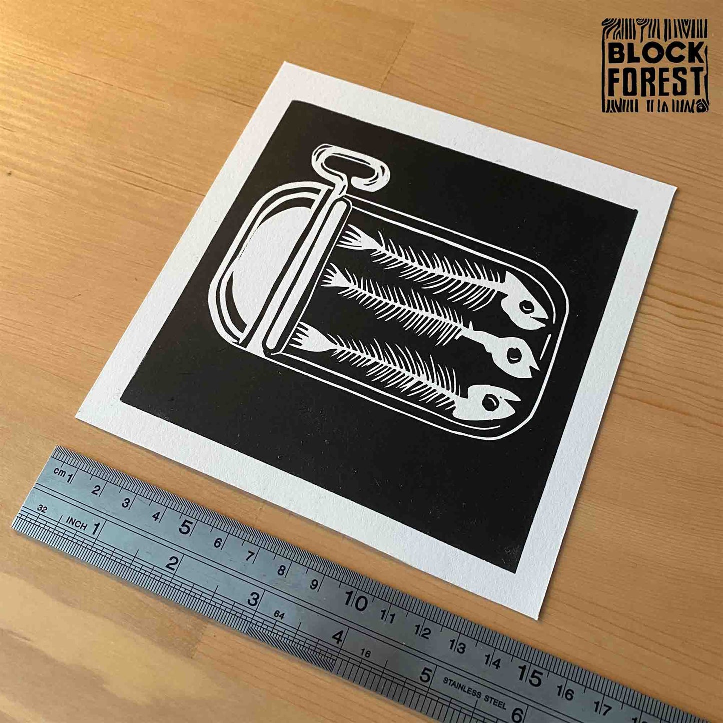 Sardine Can - Open Edition - Linocut Print