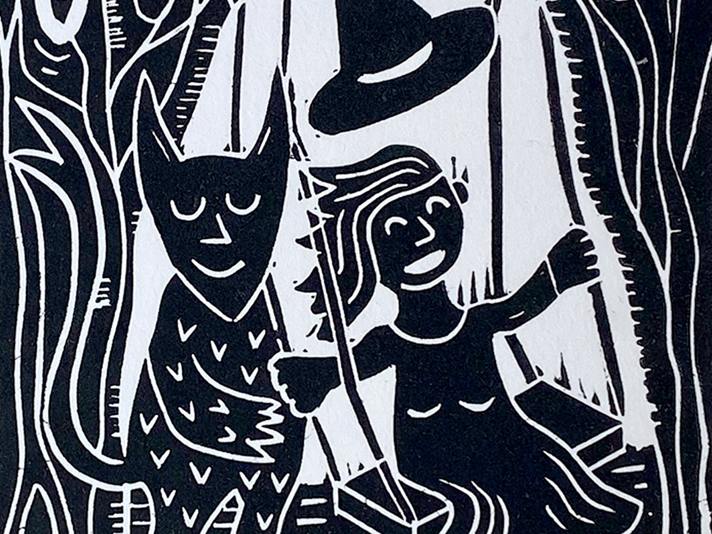The Coven Swing - Open Edition - Linocut Print