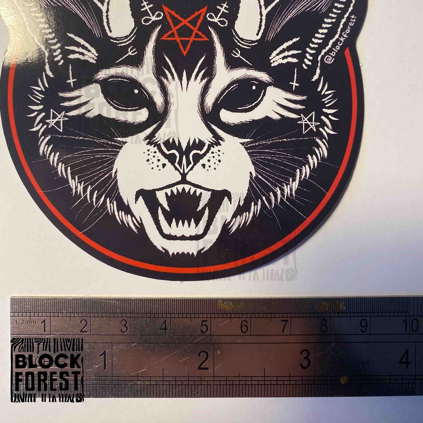 Demon Cat Vinyl Sticker