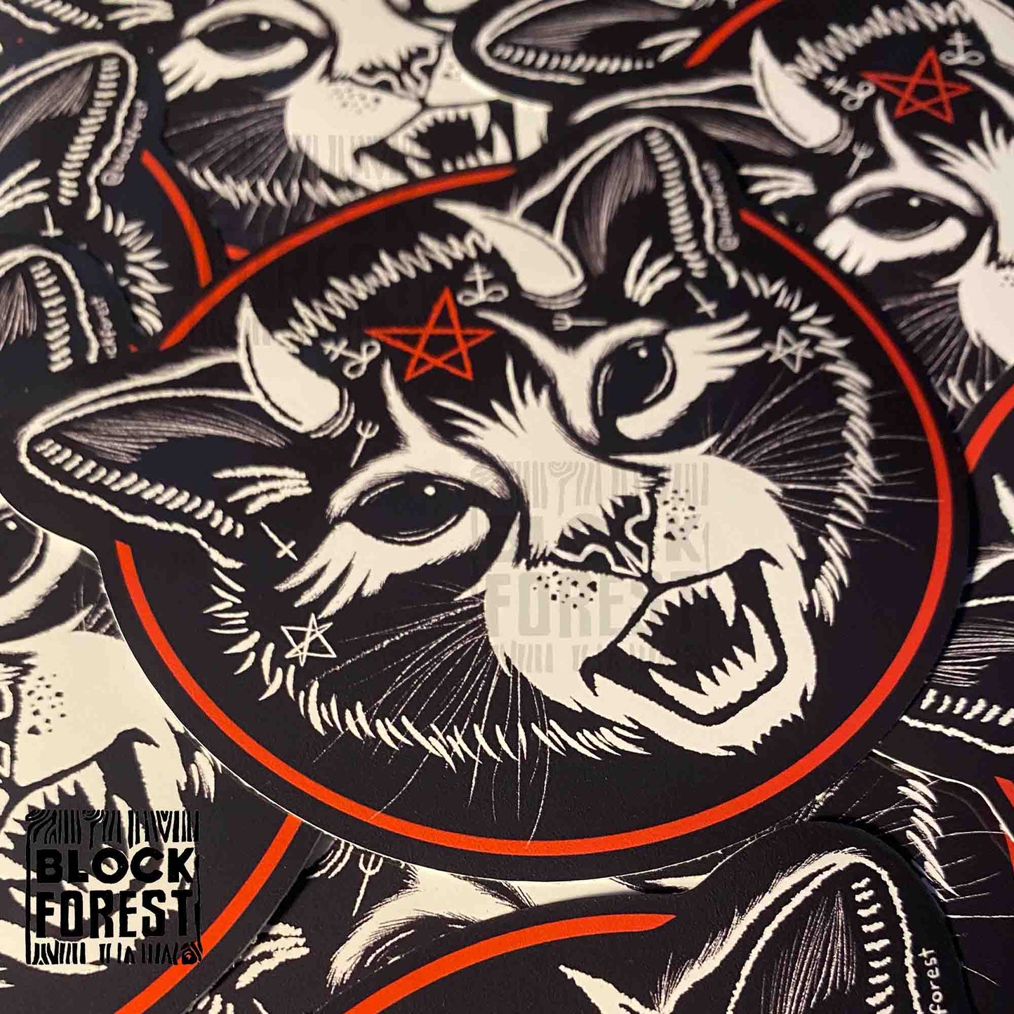 Demon Cat Vinyl Sticker