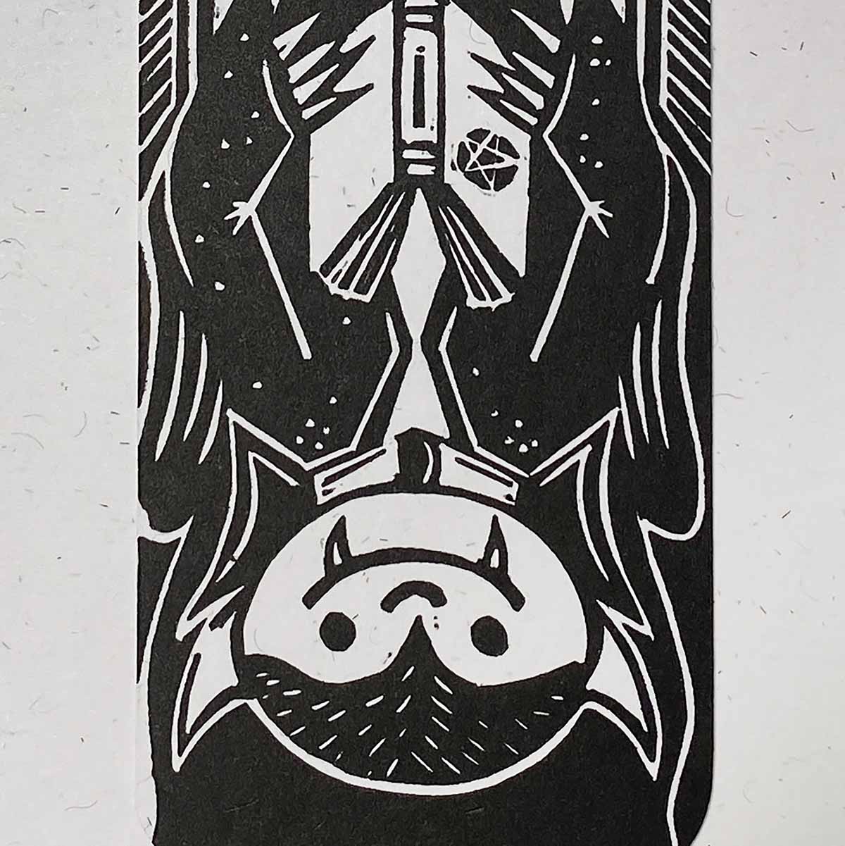 Dracula - Handprinted Linocut Bookmark