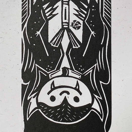 Dracula - Handprinted Linocut Bookmark