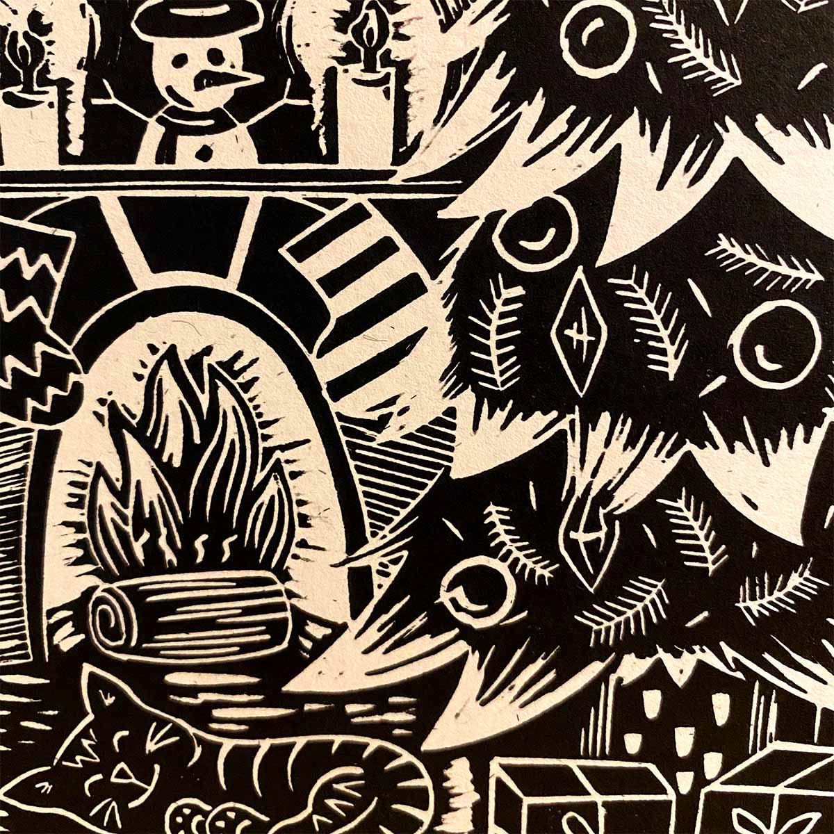 Xmas Scene - Reproduction Print Card