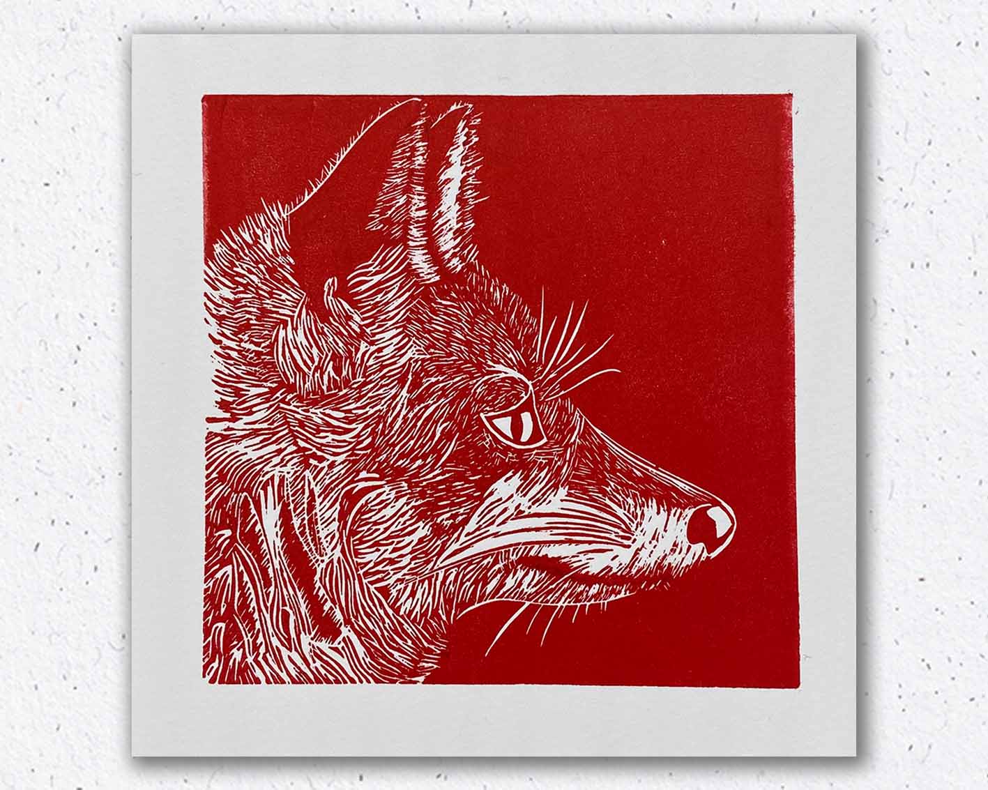 The Fox - Spirit Guide - Limited Edition - Linocut Print