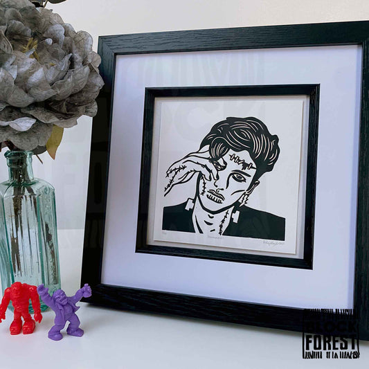 Franken Boy - Limited Edition - Linocut Print