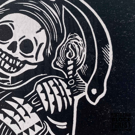 One Year Closer - Handprinted Linocut Greetings Card