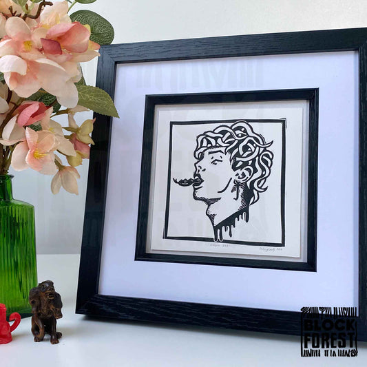 Gorgon Boy - Open Edition - Linocut Print