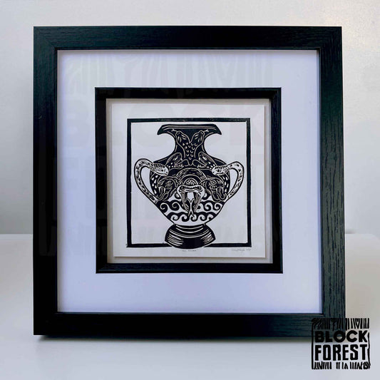 Hydra-Mythology-Linocut