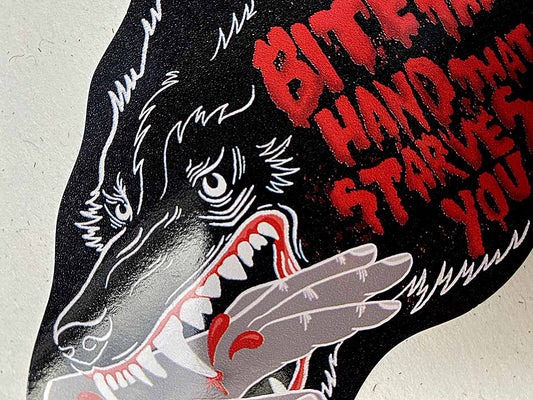 Bite The Hand That Starves You Vinyl Sticker