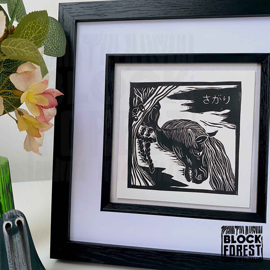 Japanese-Linocut-Monster