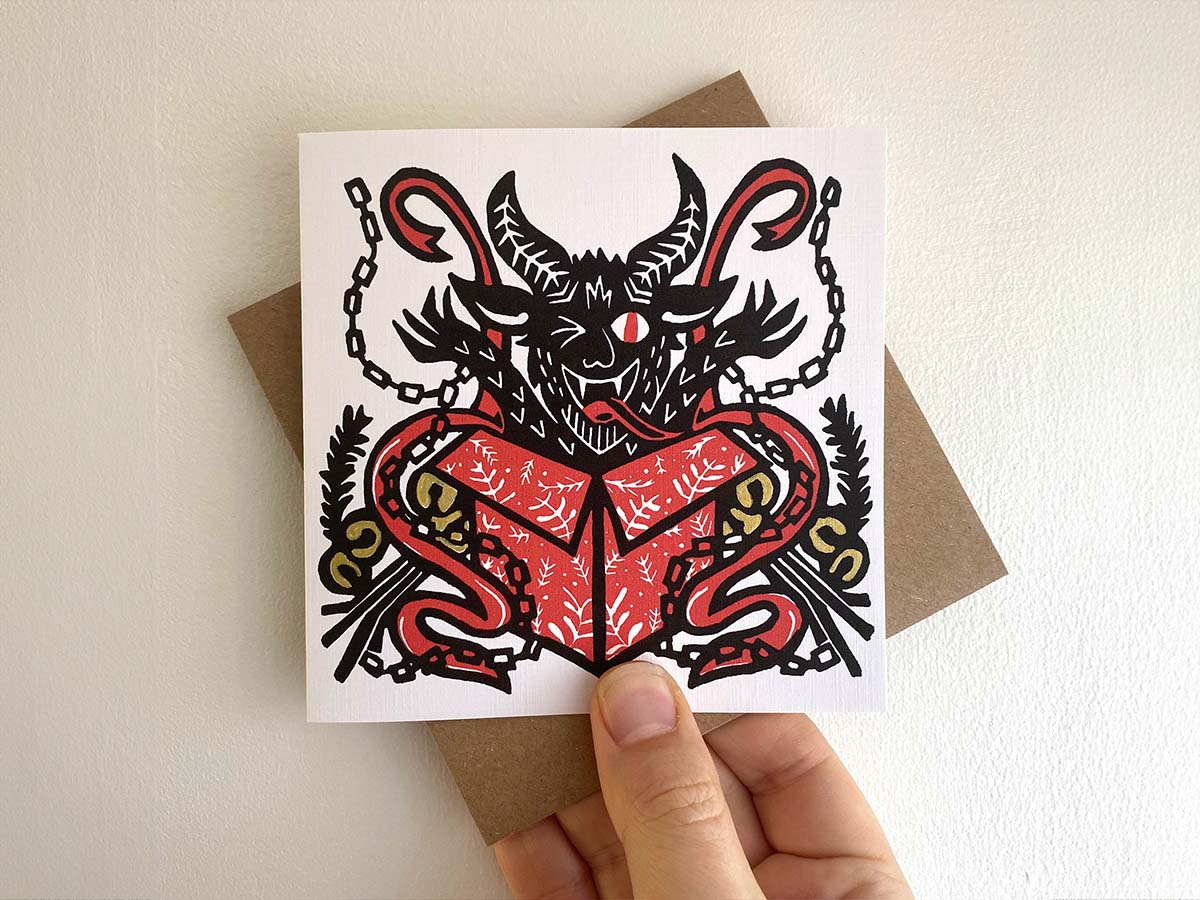 Krampus Present - Reproduction Card