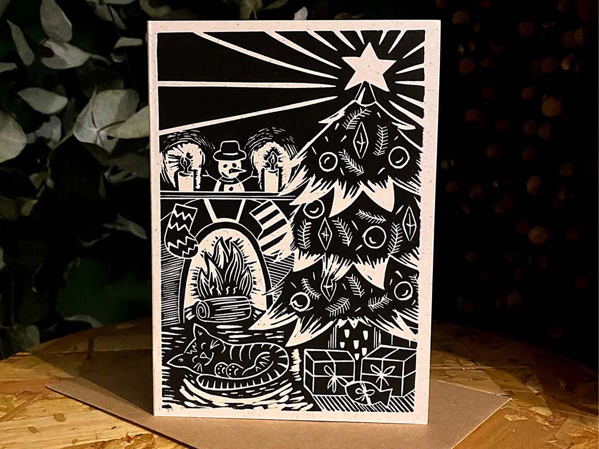 Xmas Scene - Reproduction Print Card