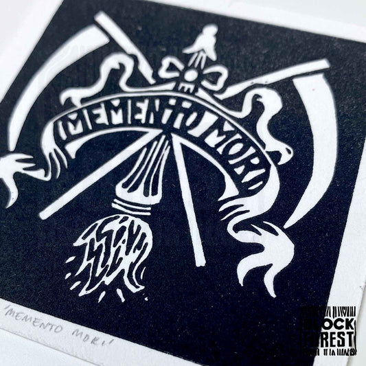 Memento Mori - Scythes - Limited Edition - Linocut Print