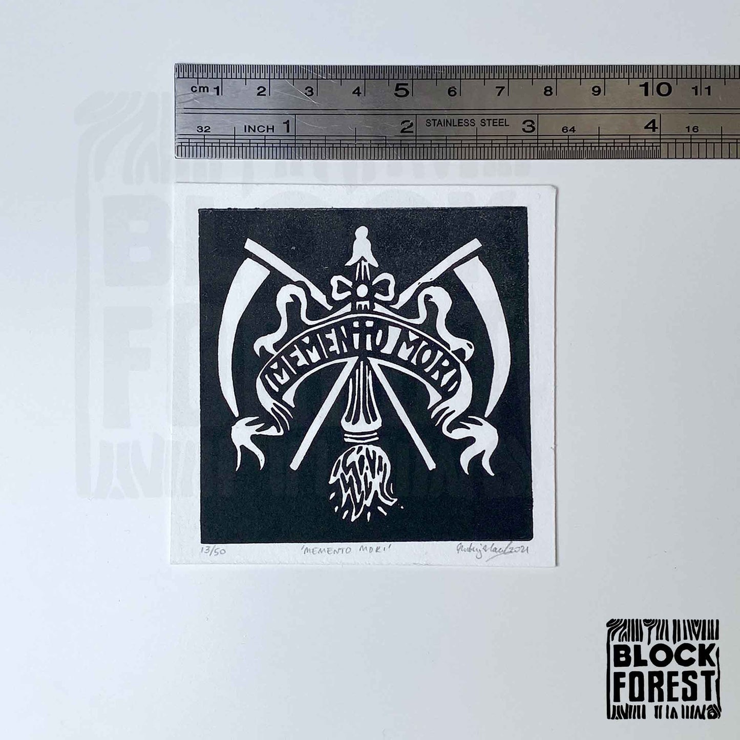 Memento Mori - Scythes - Limited Edition - Linocut Print
