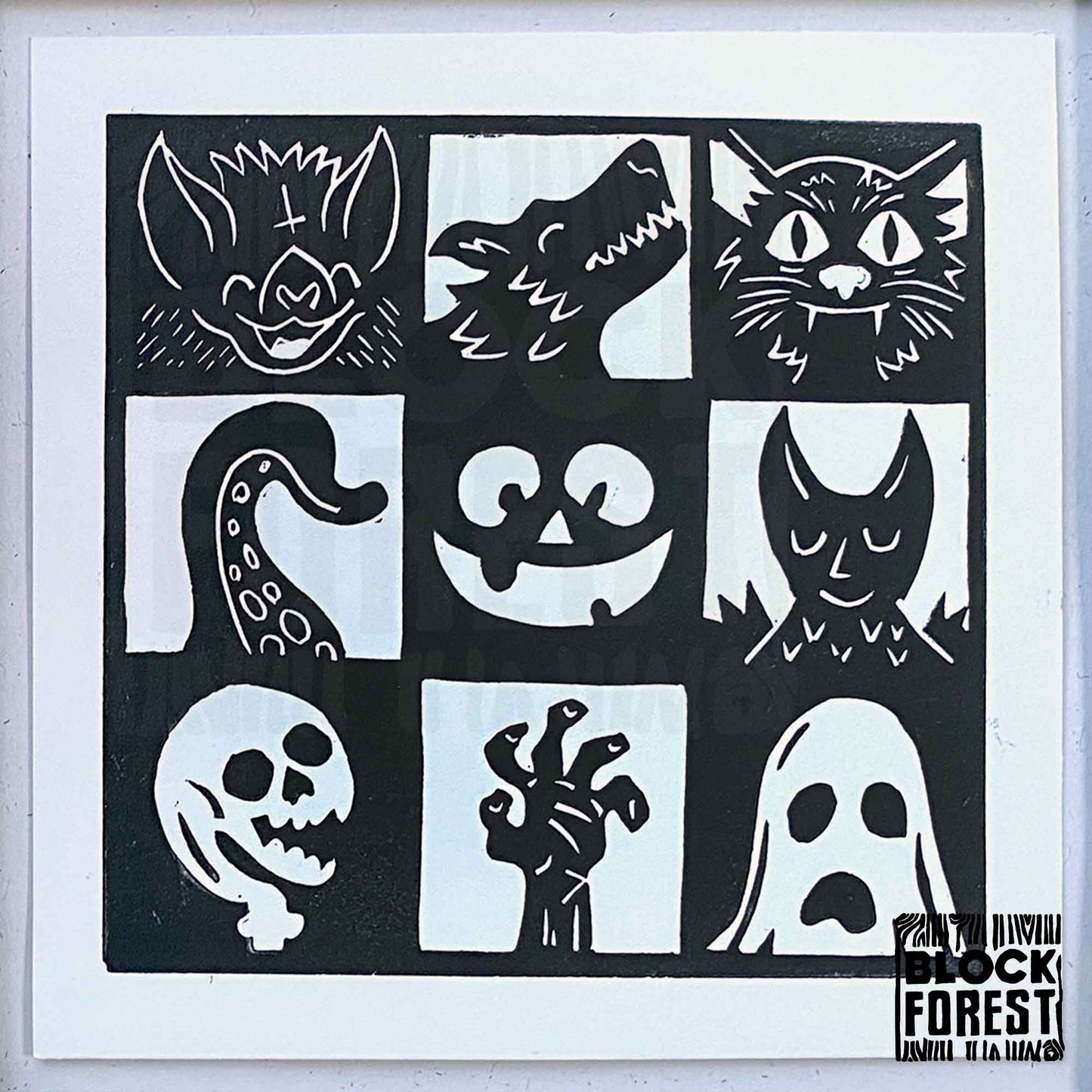 Monster Mash - Linocut Print