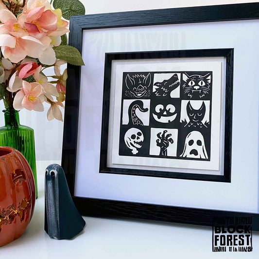 Monster Mash - Linocut Print
