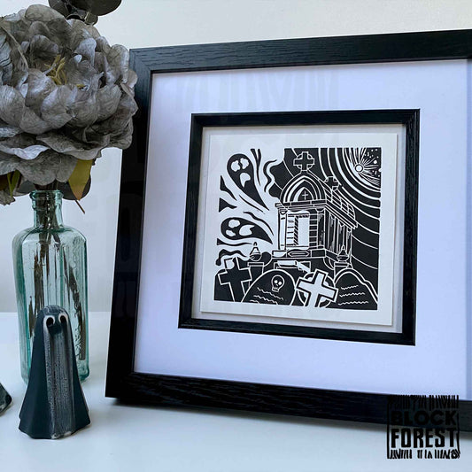 Nunhead Cemetery - Open Edition - Linocut Print