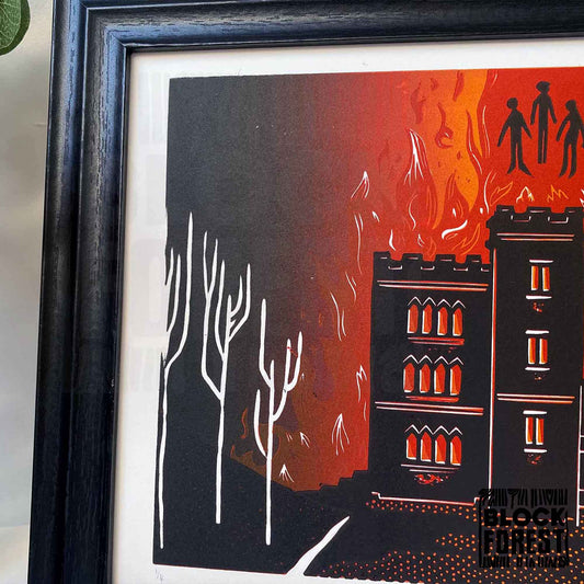 Pengersick Castle - Limited Edition - Linocut Print