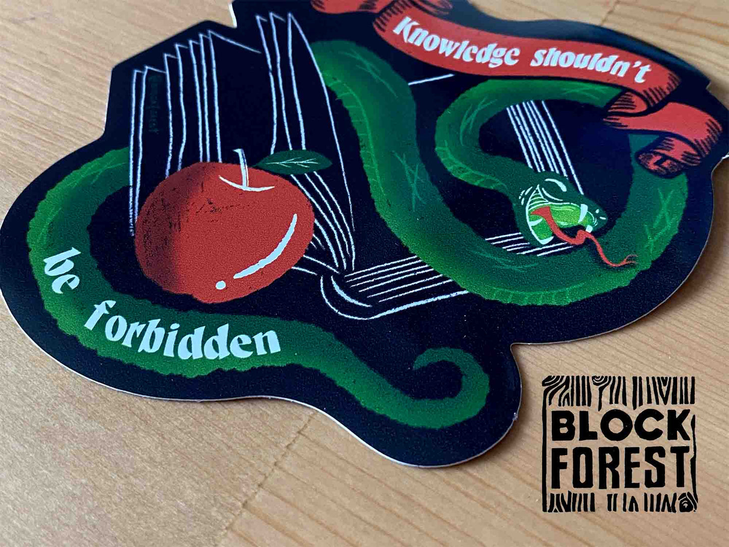 No Book Bans Serpent Vinyl Sticker