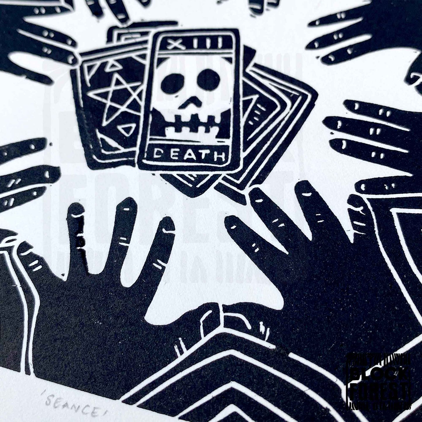 Seance - Open Edition - Linocut Print