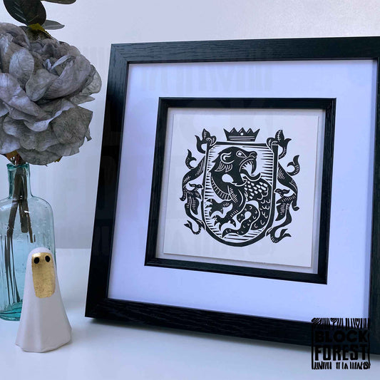 Stollenwurm-Cryptid-Linocut