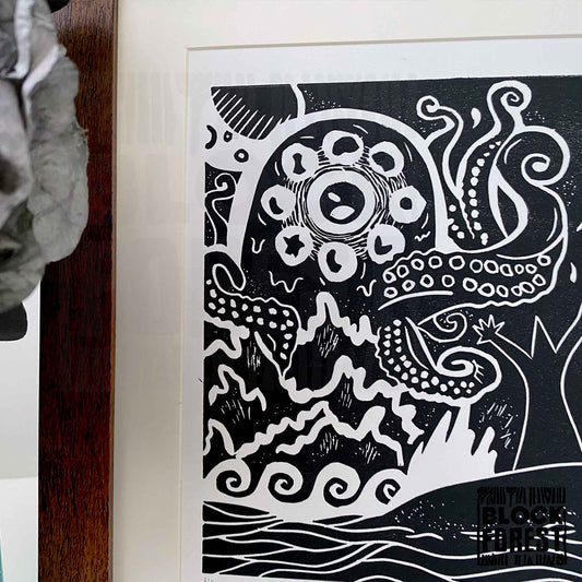 Tentacles-Dark-Magic-Linoprint
