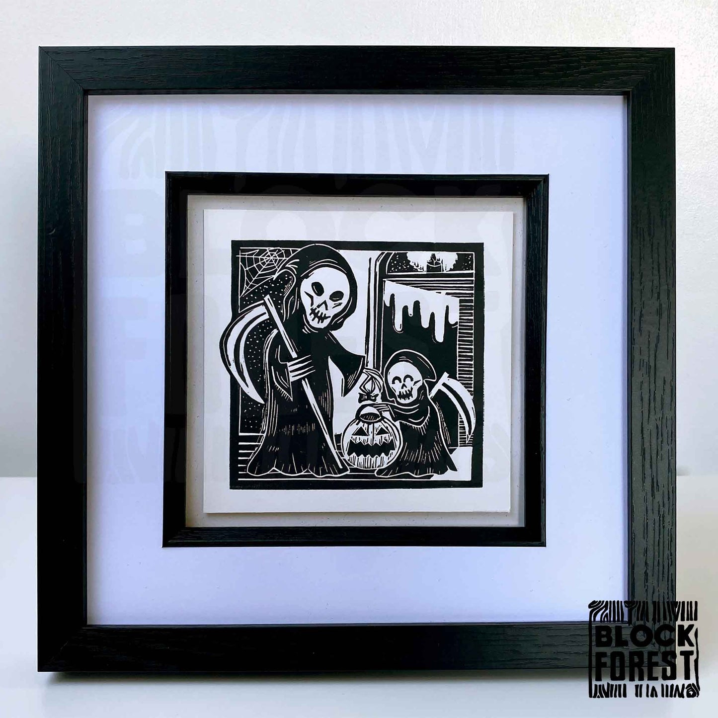 Trick or Treat - Open Edition - Linocut Print