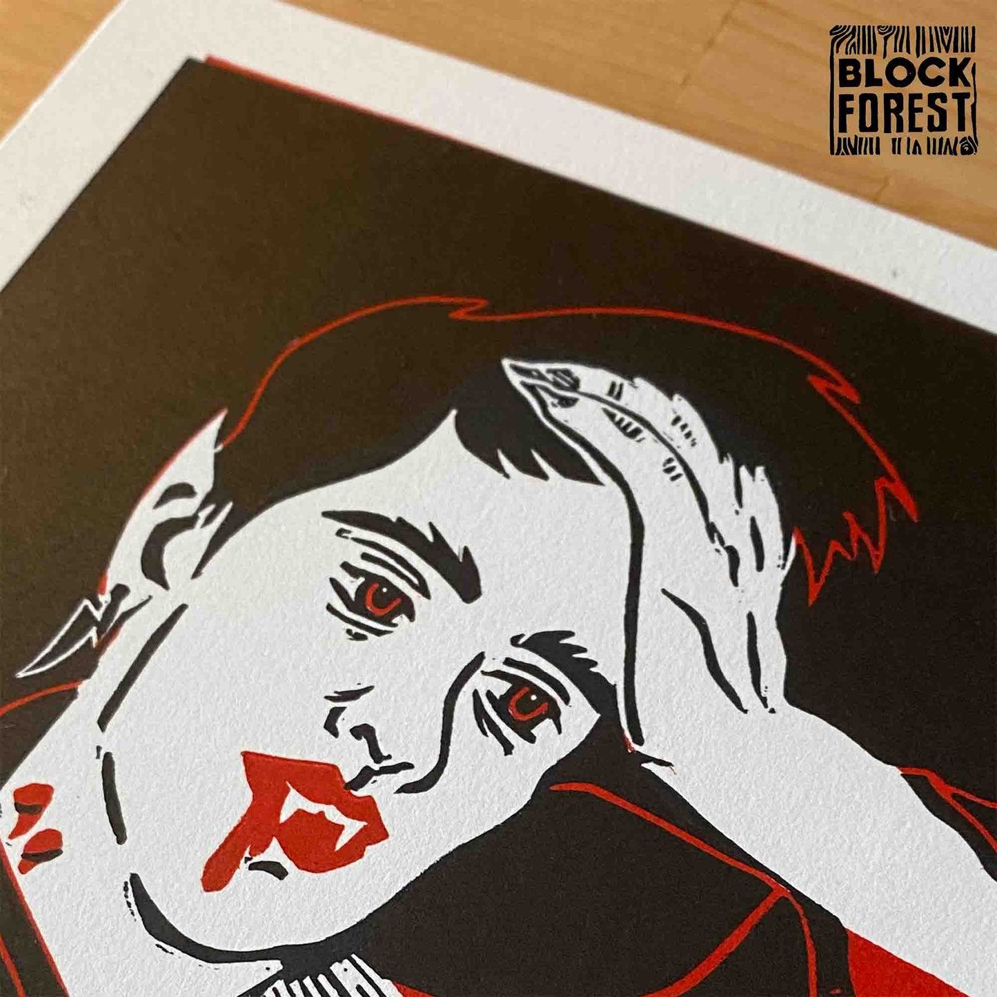 Vampire Dude - Limited Edition - Linocut Print