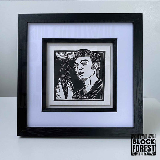 Victor Frankenstein - Open Edition - Linocut Print