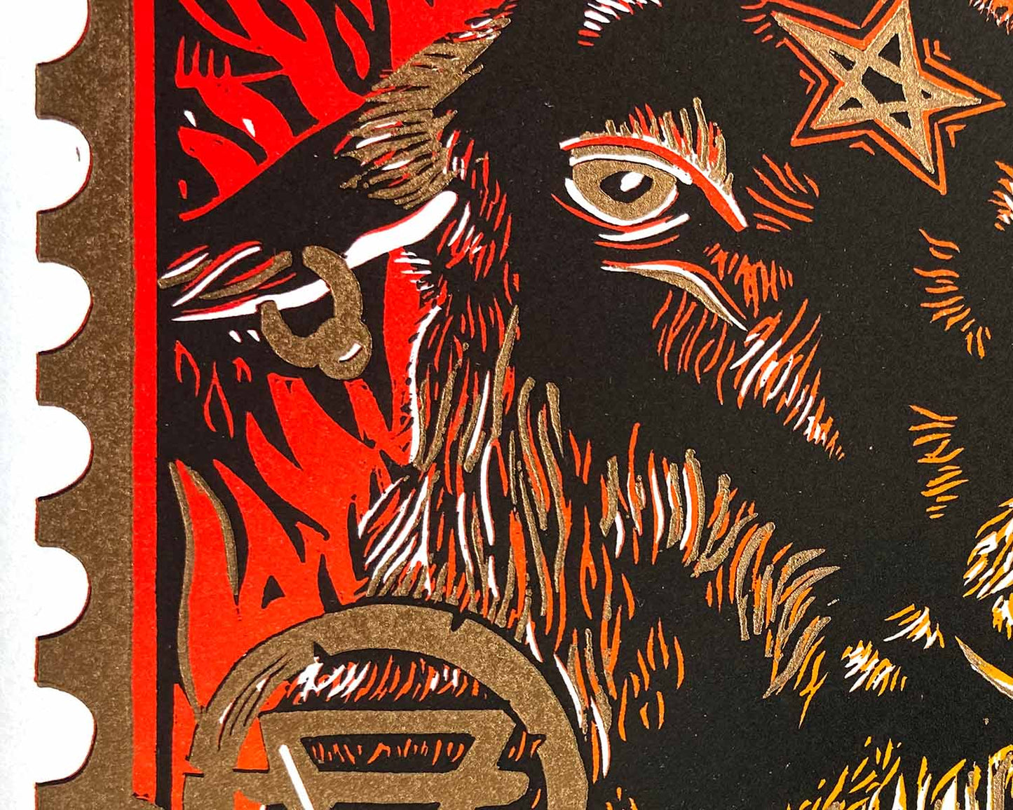 King Baphomet - Limited Edition - Linocut Print