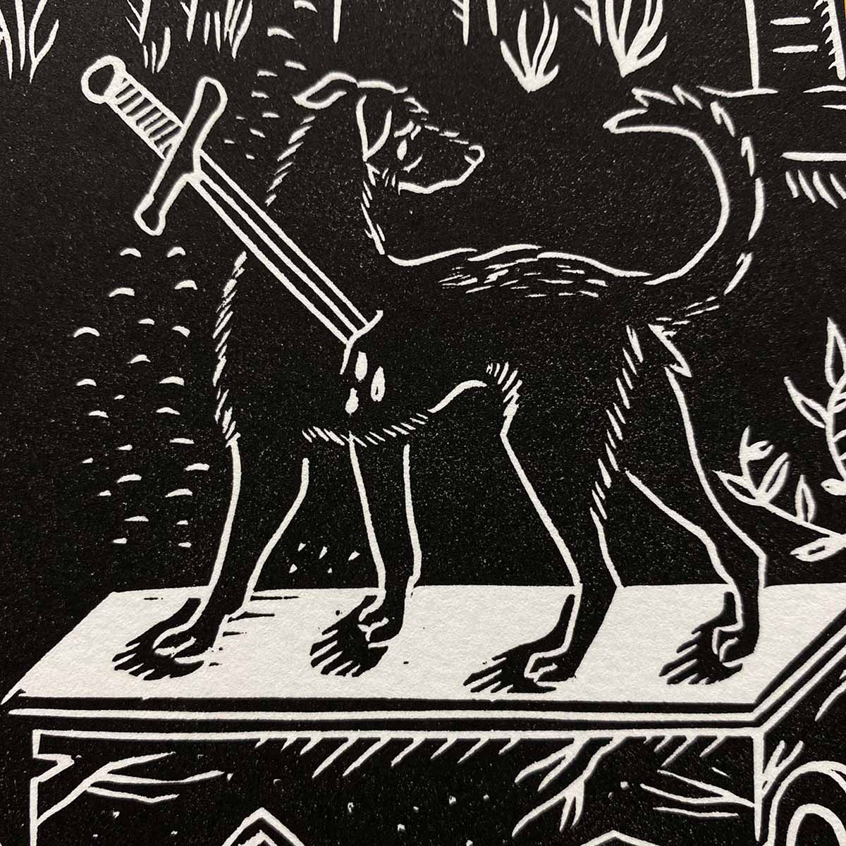 Overgrown Cemetery - Limited Edition - Linocut Print