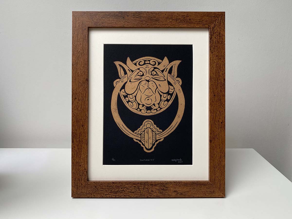 Can't Hear You - Limited Edition - Linocut Print