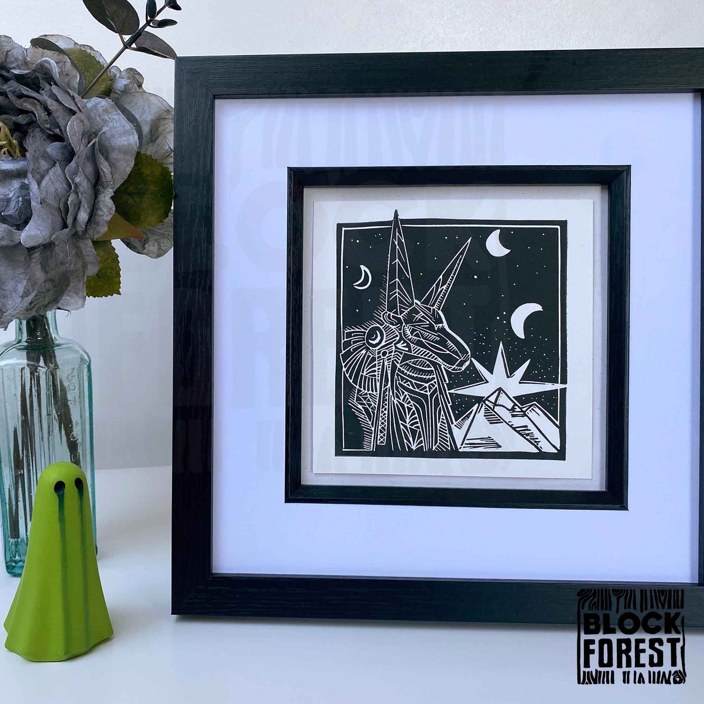 Anubis - Open Edition - Linocut Print