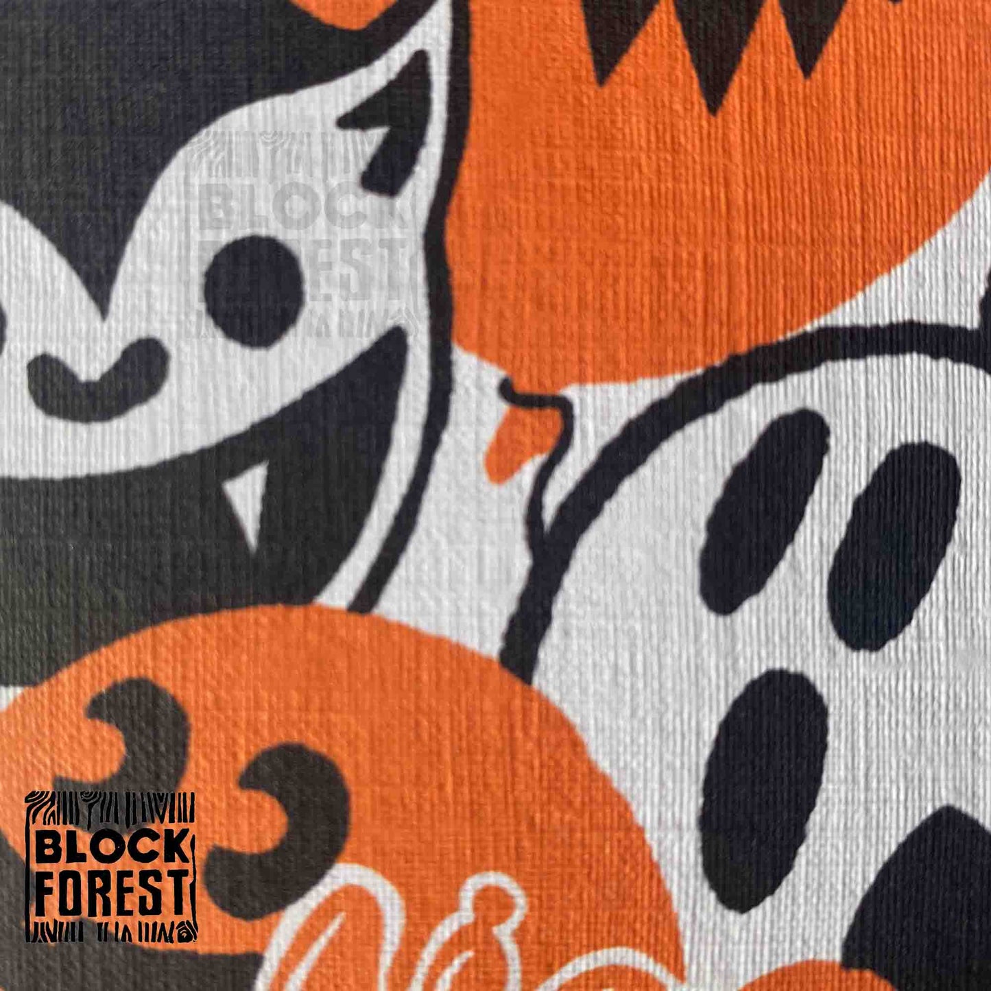 Spooky Birthday - Handprinted Linocut Greetings Card