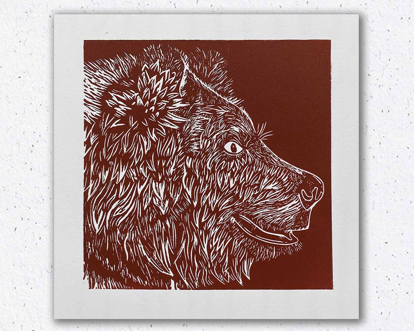 The Bear - Spirit Guide - Limited Edition - Linocut Print