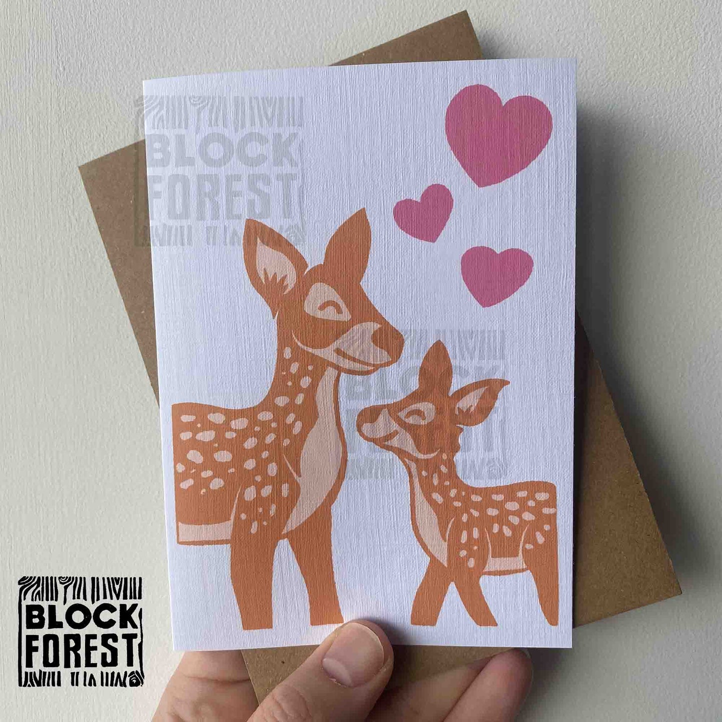 Deer & Fawn Love Card - Greetings Card