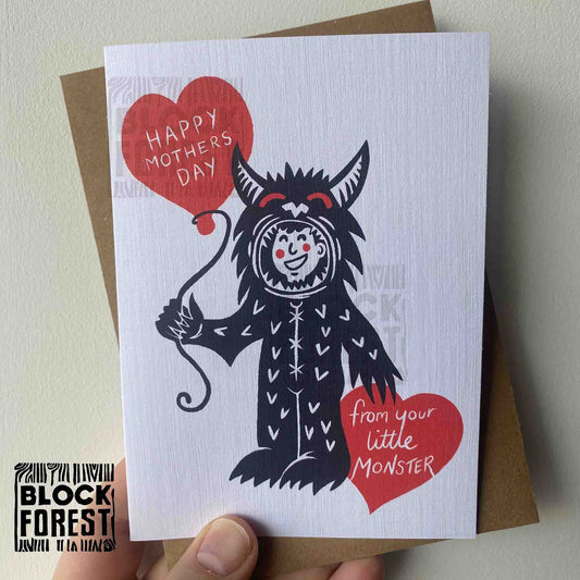 From Your Little Monster - Greetings Card