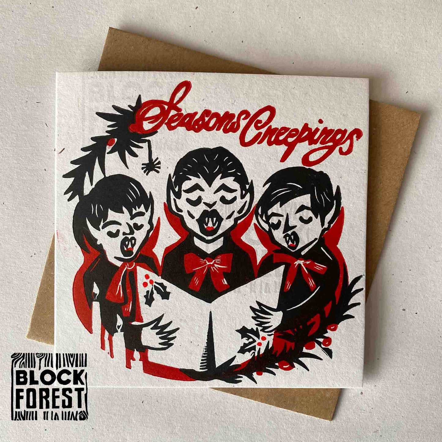 Vampire Carollers - Festive Xmas Creepmas Holiday Card