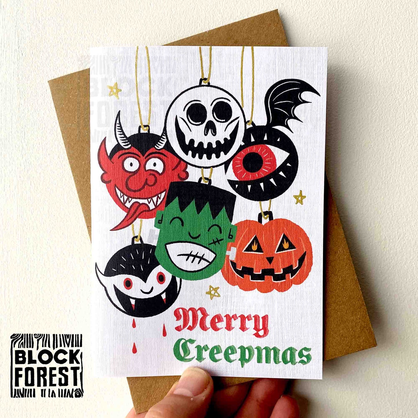 Creepmas Baubles - Festive Xmas Christmas Holiday Card