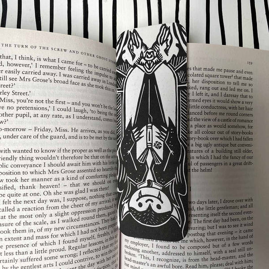 Dracula - Handprinted Linocut Bookmark