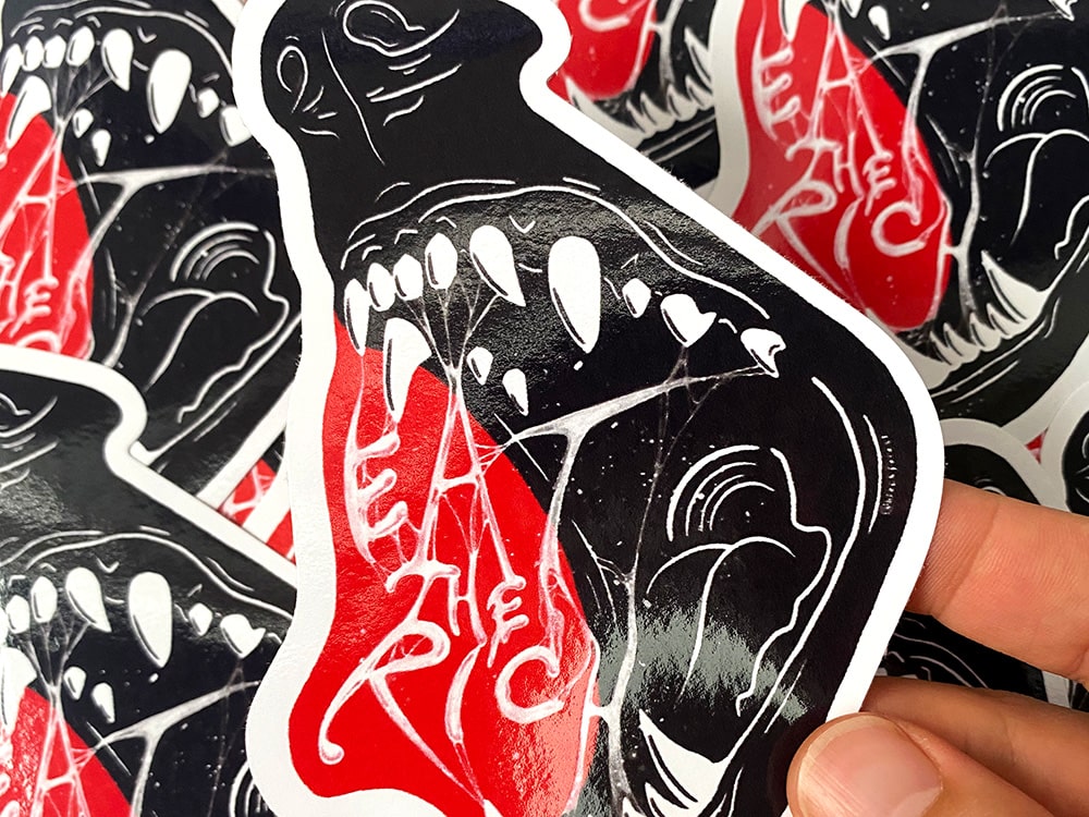 Eat The Rich Vinyl Sticker