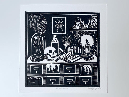 The Apothecary - Open Edition - Linocut Print